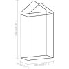 Växthus med stålram 0,5 m² 1x0,5x1,9 m vidaXL – miniatyr 11
