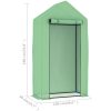 Växthus med stålram 0,5 m² 1x0,5x1,9 m vidaXL – miniatyr 10