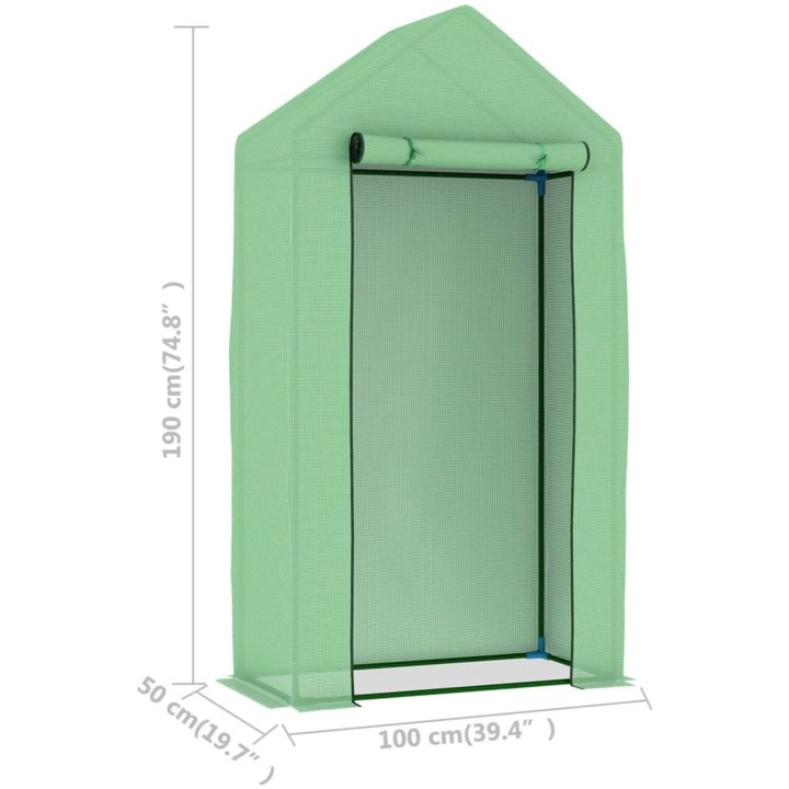 Växthus med stålram 0,5 m² 1x0,5x1,9 m vidaXL – bild 10