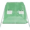 Växthus med stålram grön 10 m² vidaXL 5 x 2 x 2.3 m – miniatyr 5