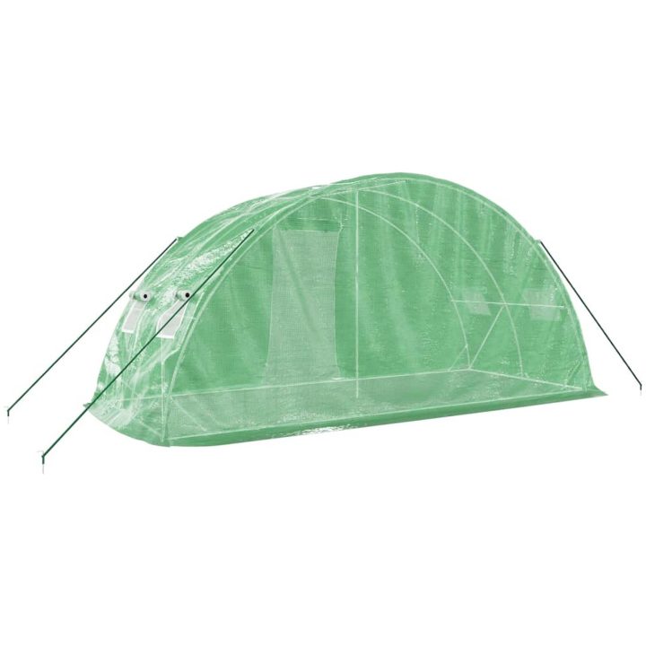 Växthus med stålram grön 10 m² vidaXL 5 x 2 x 2.3 m – bild 6