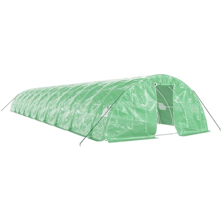 Växthus med stålram grön 100 m² vidaXL 20 x 5 x 2.3 m – bild 2
