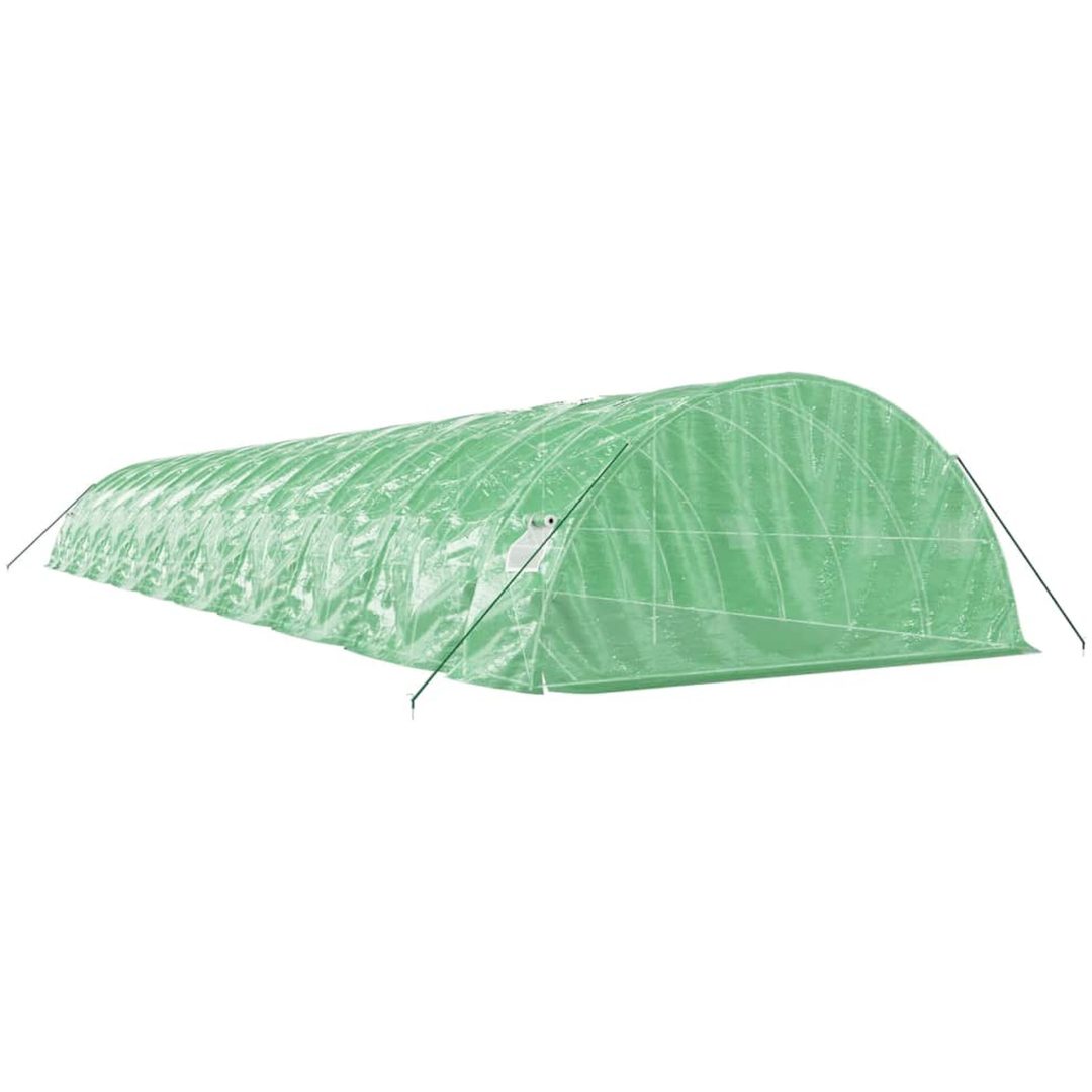 Växthus med stålram grön 100 m² vidaXL 20 x 5 x 2.3 m – bild 6