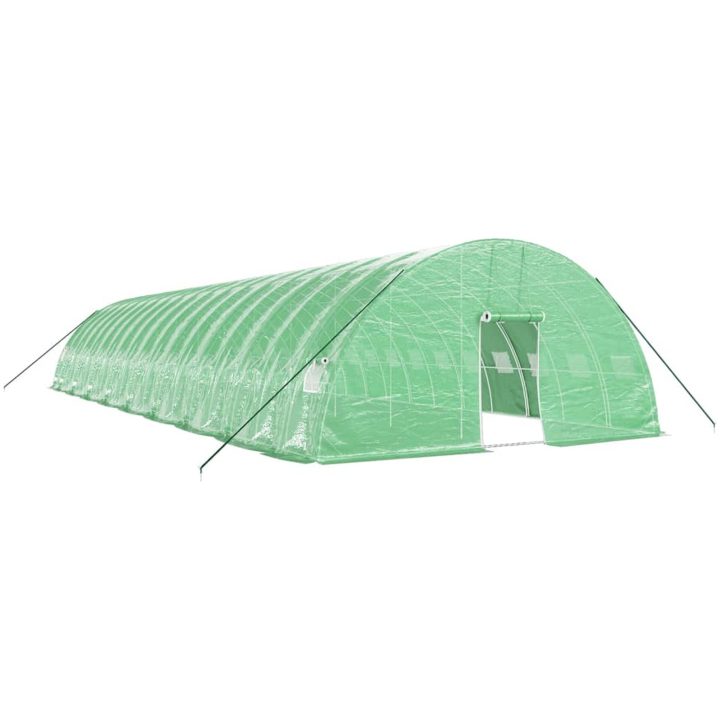 Växthus med stålram grön 108 m² vidaXL 18 x 6 x 2.85 m – bild 2