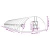 Växthus med stålram grön 108 m² vidaXL 18 x 6 x 2.85 m – miniatyr 12