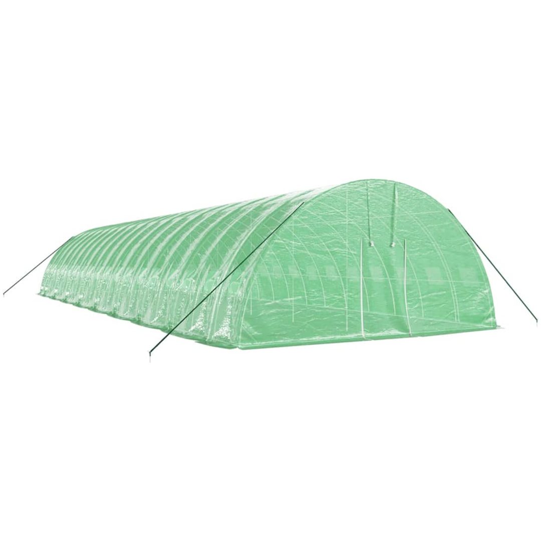 Växthus med stålram grön 108 m² vidaXL 18 x 6 x 2.85 m – bild 3