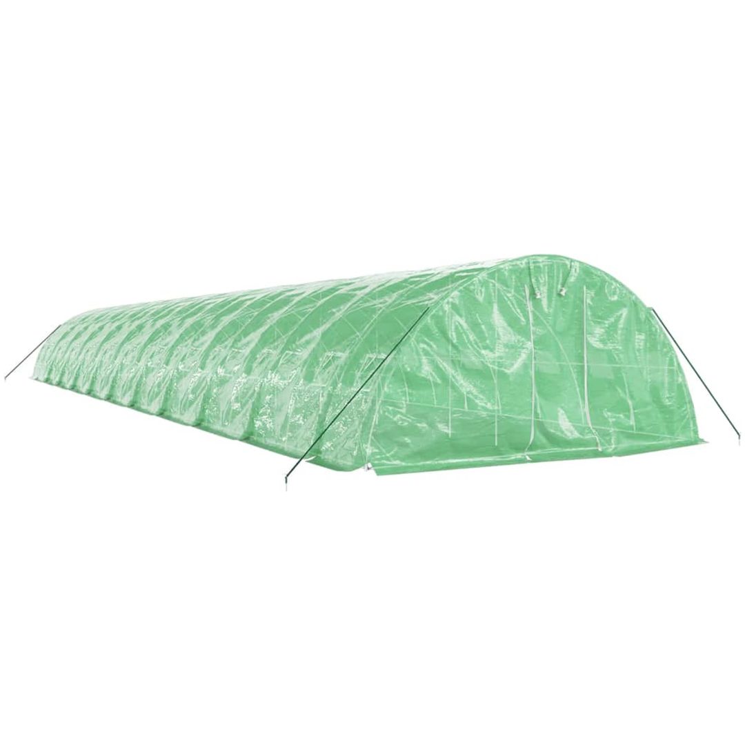Växthus med stålram grön 110 m² vidaXL 22 x 5 x 2.3 m – bild 3