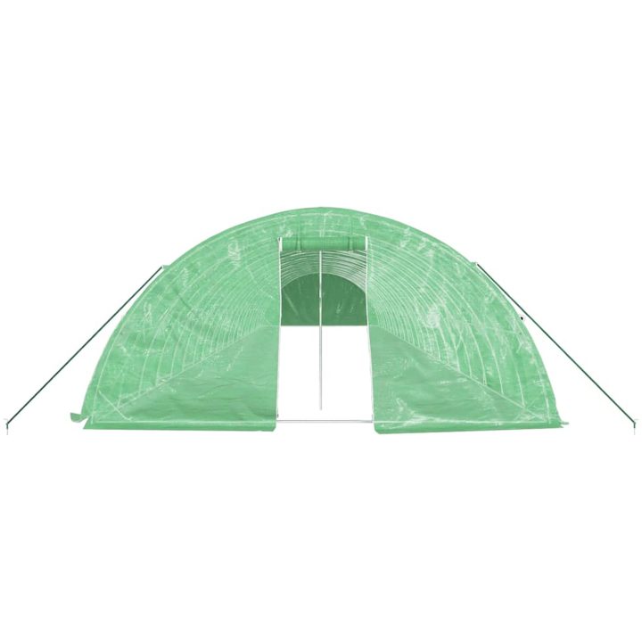 Växthus med stålram grön 110 m² vidaXL 22 x 5 x 2.3 m – bild 4