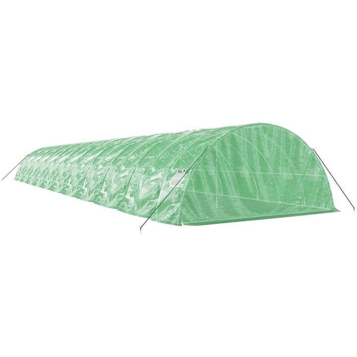 Växthus med stålram grön 110 m² vidaXL 22 x 5 x 2.3 m – bild 6