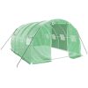 Växthus med stålram grön 12 m² vidaXL 4 x 3 x 2 m – miniatyr 2