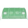 Växthus med stålram grön 12 m² vidaXL 4 x 3 x 2 m – miniatyr 5