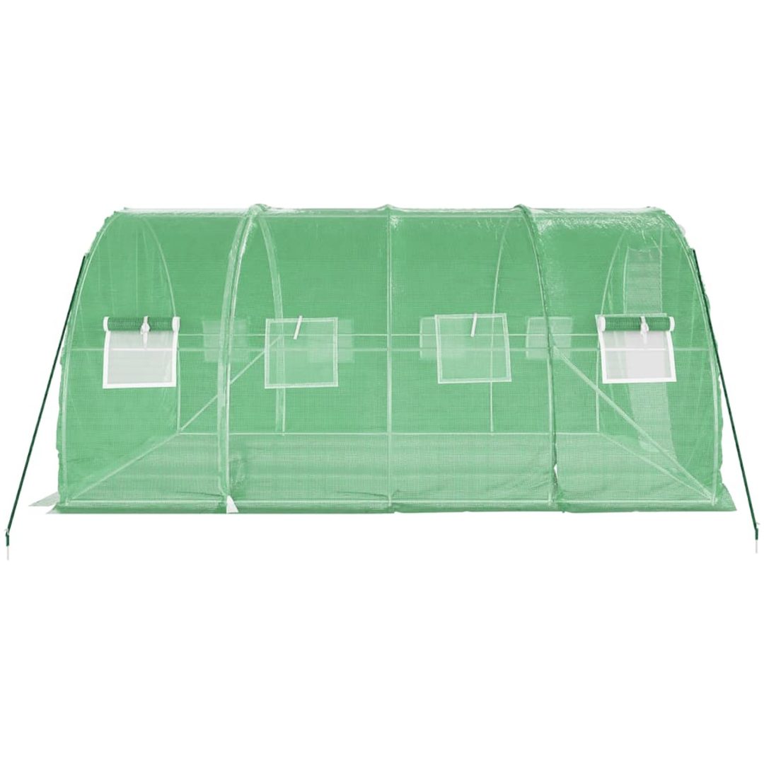 Växthus med stålram grön 12 m² vidaXL 4 x 3 x 2 m – bild 5