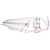 Växthus med stålram grön 120 m² vidaXL 24 x 5 x 2.3 m – miniatyr 12