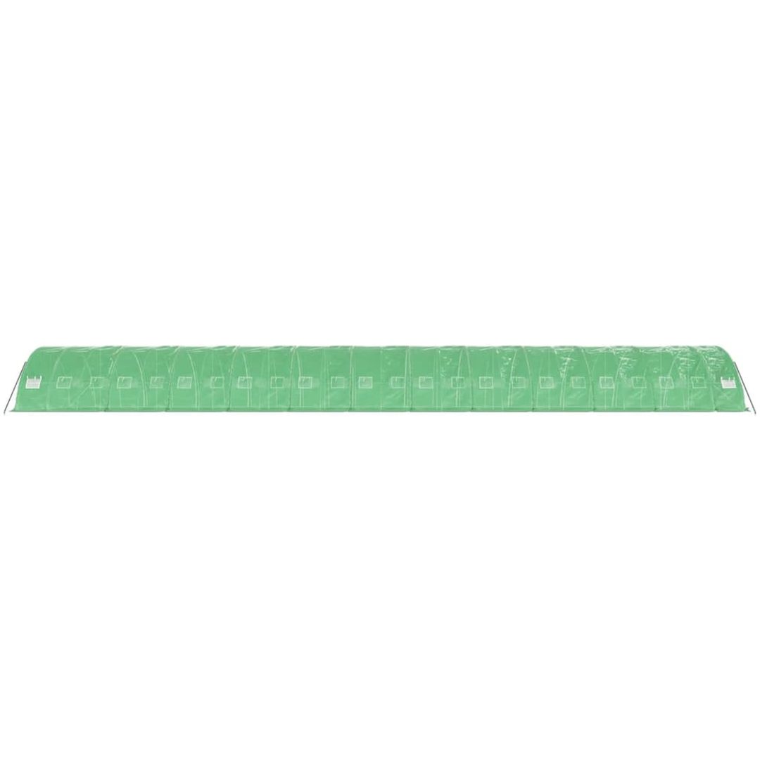 Växthus med stålram grön 120 m² vidaXL 24 x 5 x 2.3 m – bild 5