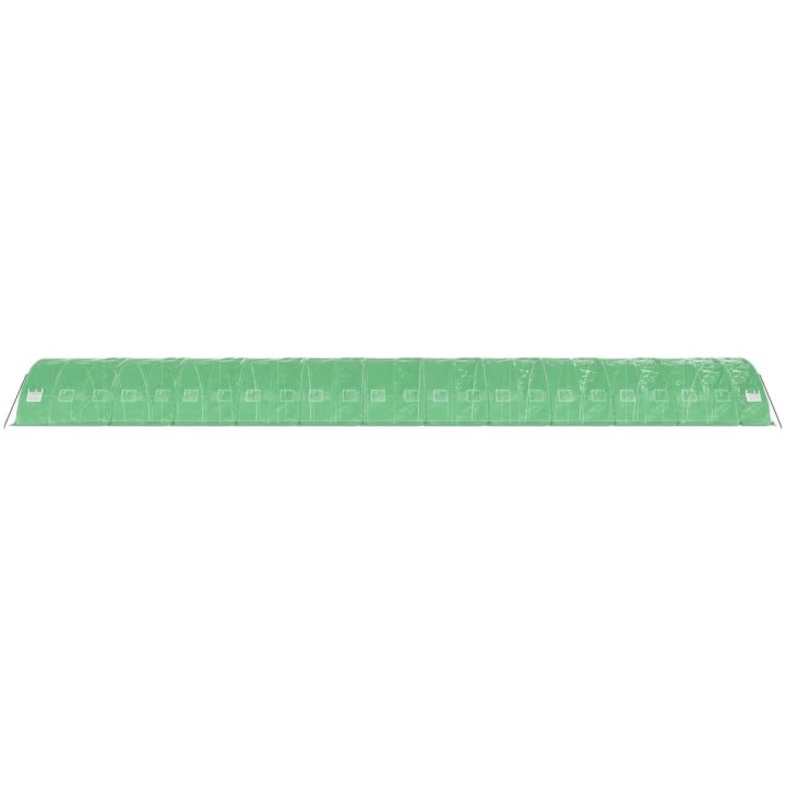Växthus med stålram grön 120 m² vidaXL 24 x 5 x 2.3 m – bild 5