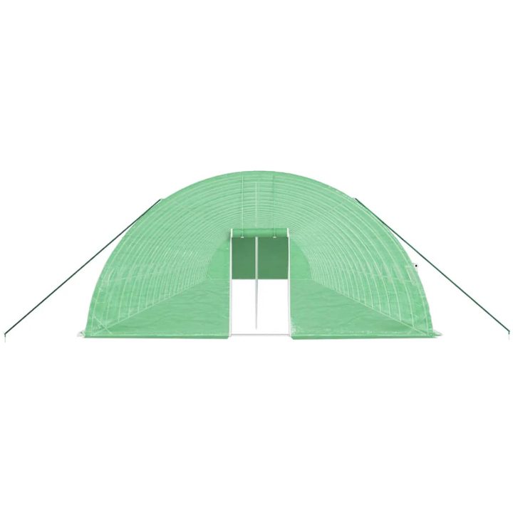 Växthus med stålram grön 132 m² vidaXL 22 x 6 x 2.85 m – bild 4