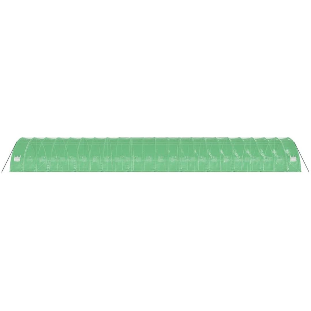 Växthus med stålram grön 132 m² vidaXL 22 x 6 x 2.85 m – bild 5