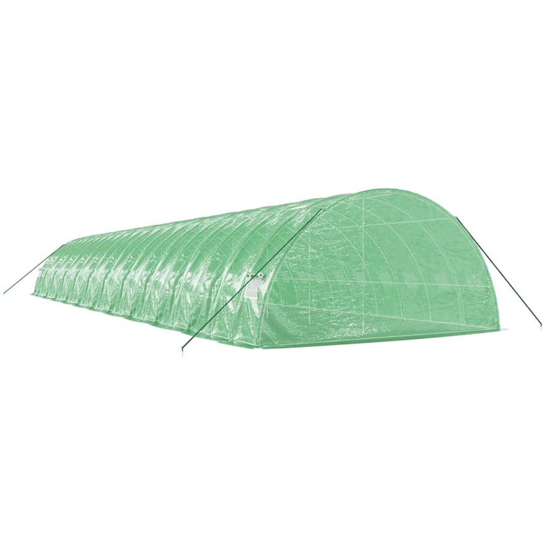 Växthus med stålram grön 132 m² vidaXL 22 x 6 x 2.85 m – bild 6