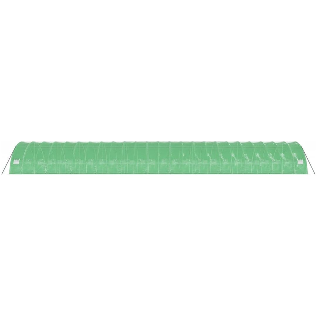 Växthus med stålram grön 144 m² vidaXL 24 x 6 x 2.85 m – bild 5