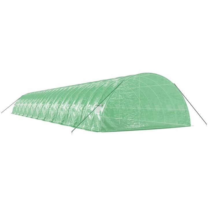 Växthus med stålram grön 144 m² vidaXL 24 x 6 x 2.85 m – bild 6