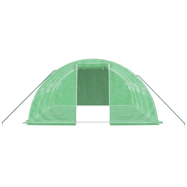 Växthus med stålram grön 16 m² vidaXL 4 x 4 x 2 m – bild 4