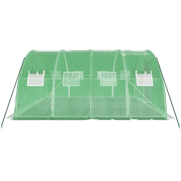 Växthus med stålram grön 16 m² vidaXL 4 x 4 x 2 m – bild 5