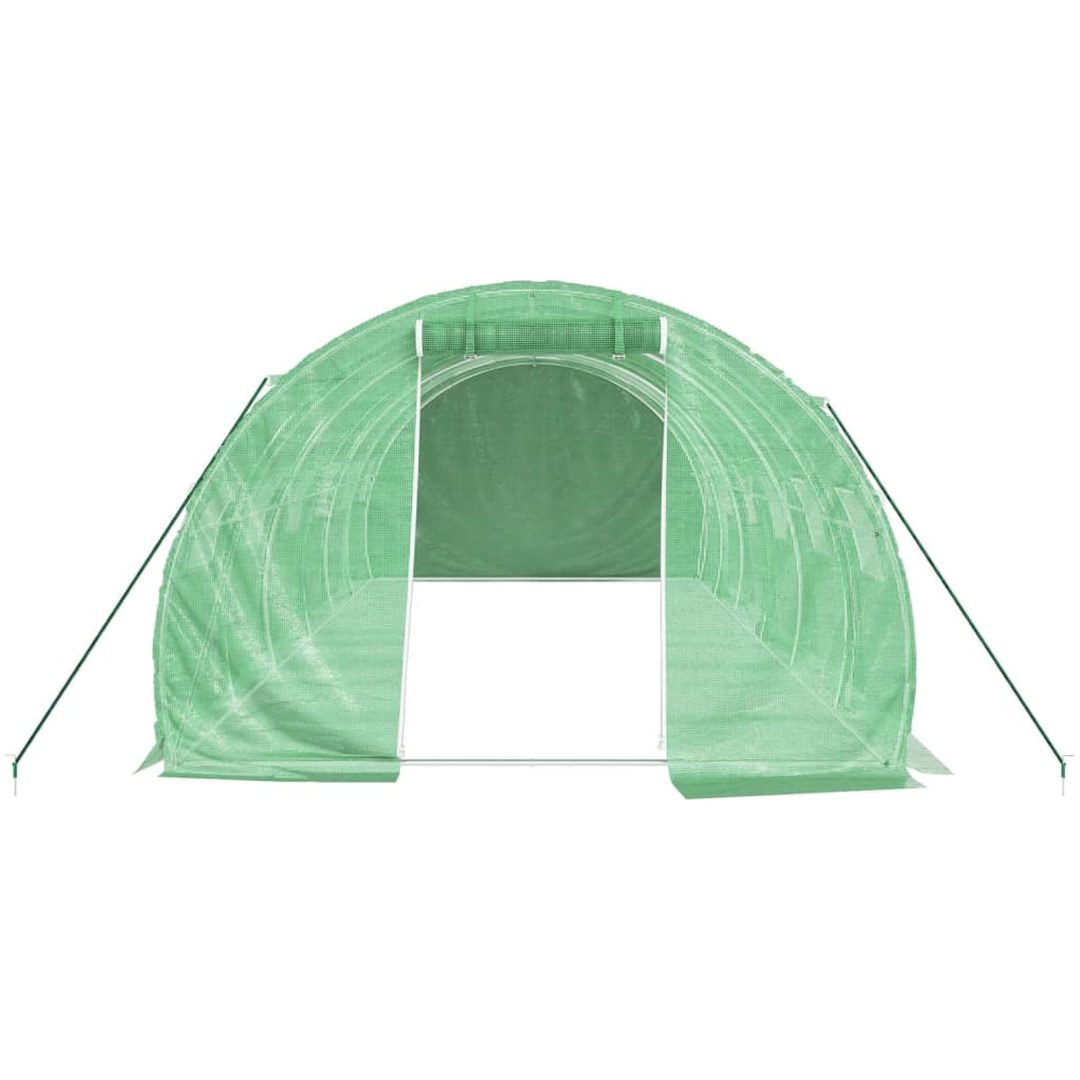 Växthus med stålram grön 18 m² vidaXL 6 x 3 x 2 m – bild 4