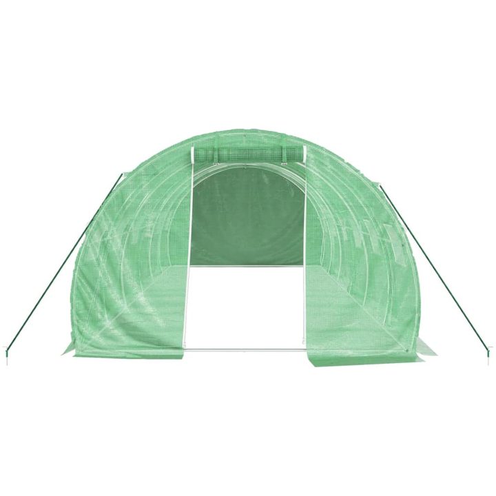 Växthus med stålram grön 18 m² vidaXL 6 x 3 x 2 m – bild 4