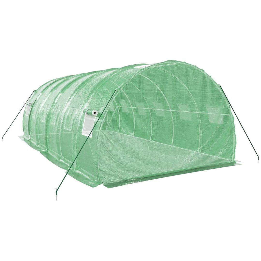 Växthus med stålram grön 18 m² vidaXL 6 x 3 x 2 m – bild 6