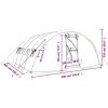 Växthus med stålram grön 20 m² vidaXL 5 x 4 x 2.3 m – miniatyr 12