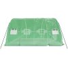 Växthus med stålram grön 20 m² vidaXL 5 x 4 x 2.3 m – miniatyr 5
