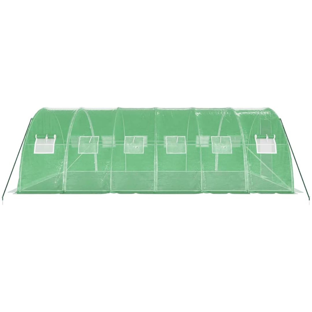 Växthus med stålram grön 24 m² vidaXL 6 x 4 x 2 m – bild 5