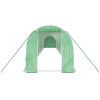 Växthus med stålram grön 28 m² vidaXL 14 x 2 x 2 m – miniatyr 4