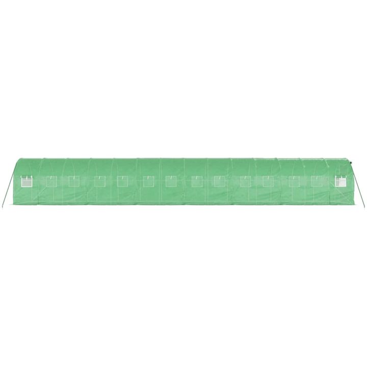 Växthus med stålram grön 28 m² vidaXL 14 x 2 x 2 m – bild 5