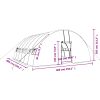 Växthus med stålram grön 36 m² vidaXL 6 x 6 x 2.85 m – miniatyr 12