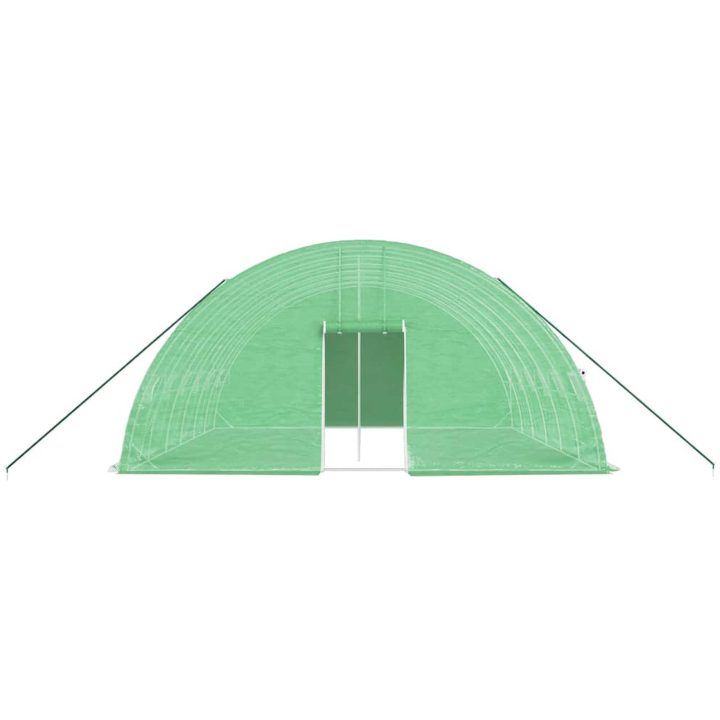 Växthus med stålram grön 36 m² vidaXL 6 x 6 x 2.85 m – bild 4
