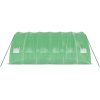 Växthus med stålram grön 36 m² vidaXL 6 x 6 x 2.85 m – miniatyr 5