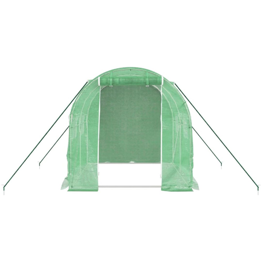 Växthus med stålram grön 4 m² vidaXL 2 x 2 x 2 m – bild 4