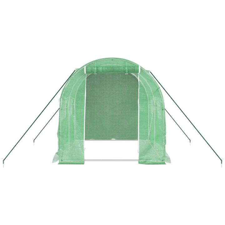 Växthus med stålram grön 4 m² vidaXL 2 x 2 x 2 m – bild 4
