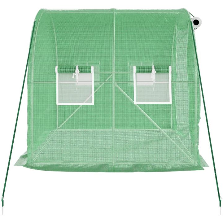 Växthus med stålram grön 4 m² vidaXL 2 x 2 x 2 m – bild 5