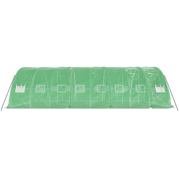 Växthus med stålram grön 40 m² vidaXL 8 x 5 x 2.3 m – bild 5