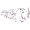Växthus med stålram grön 42 m² vidaXL 14 x 3 x 2 m – miniatyr 12