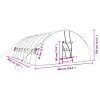 Växthus med stålram grön 48 m² vidaXL 8 x 6 x 2.85 m – miniatyr 12