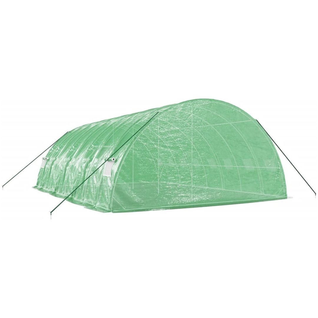 Växthus med stålram grön 48 m² vidaXL 8 x 6 x 2.85 m – bild 6