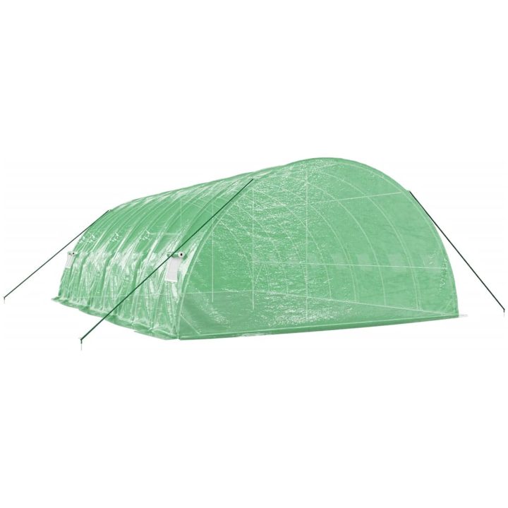 Växthus med stålram grön 48 m² vidaXL 8 x 6 x 2.85 m – bild 6