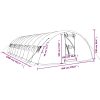 Växthus med stålram grön 50 m² vidaXL 10 x 5 x 2.3 m – miniatyr 12