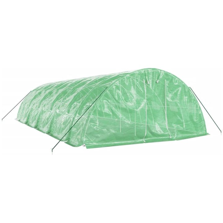 Växthus med stålram grön 50 m² vidaXL 10 x 5 x 2.3 m – bild 3