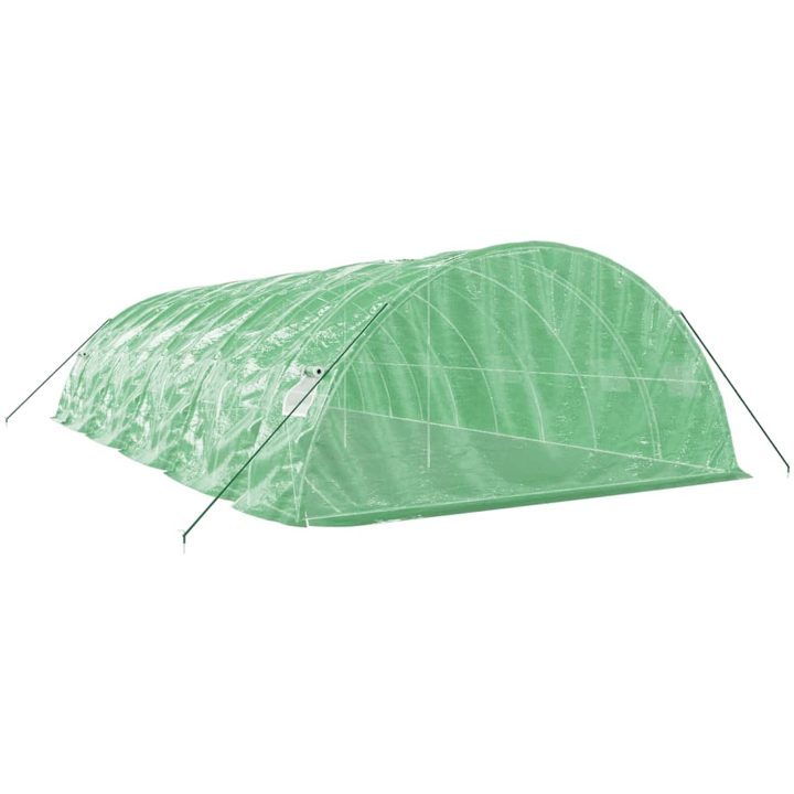 Växthus med stålram grön 50 m² vidaXL 10 x 5 x 2.3 m – bild 6