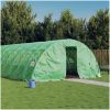 Växthus med stålram grön 50 m² vidaXL 10 x 5 x 2.3 m – miniatyr 1