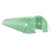 Växthus med stålram grön 54 m² vidaXL 18 x 3 x 2 m – miniatyr 2
